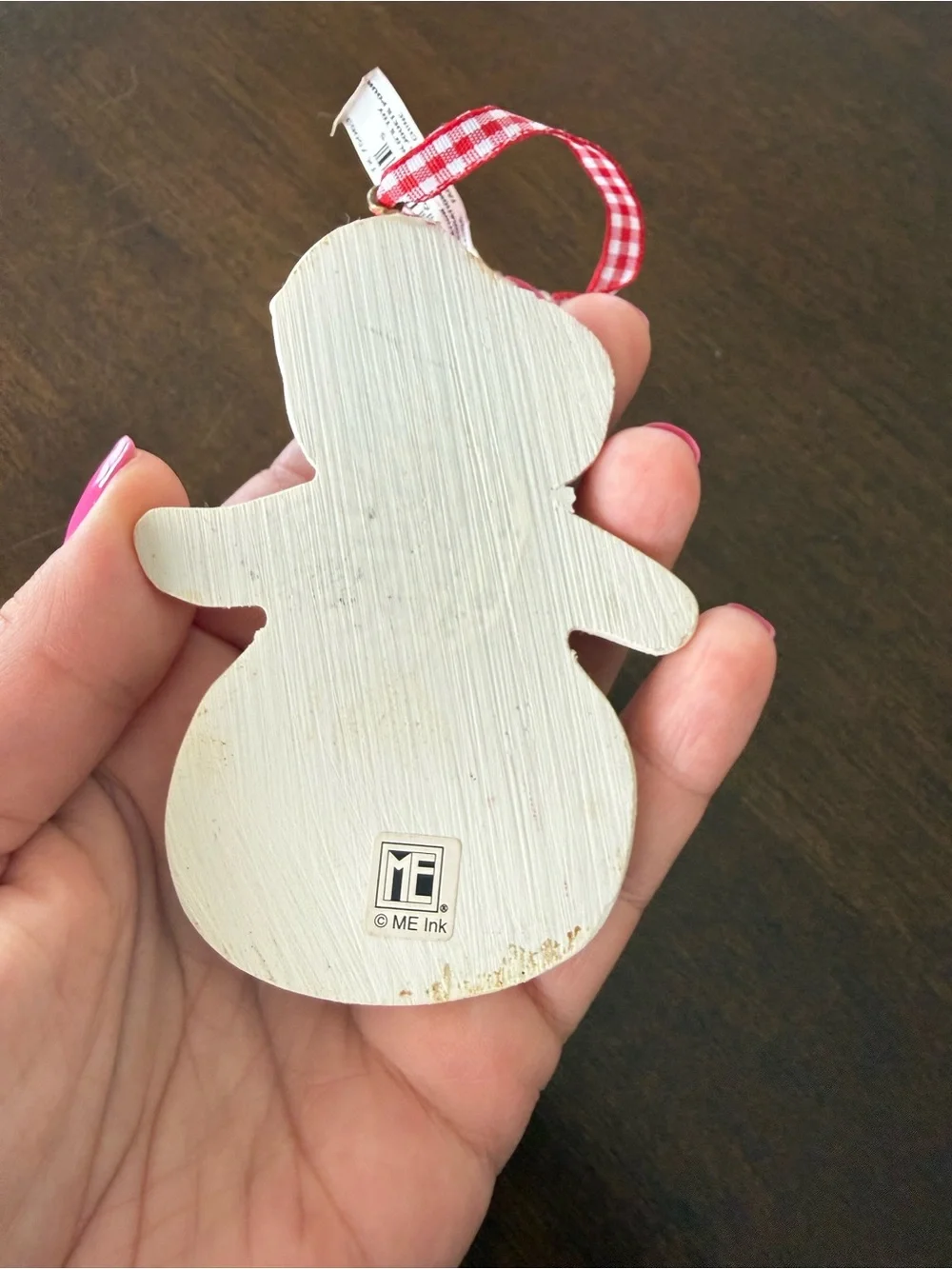 Mary Engelbreit 1997 Snowman Christmas Ornament w/ Tag Holiday Decor